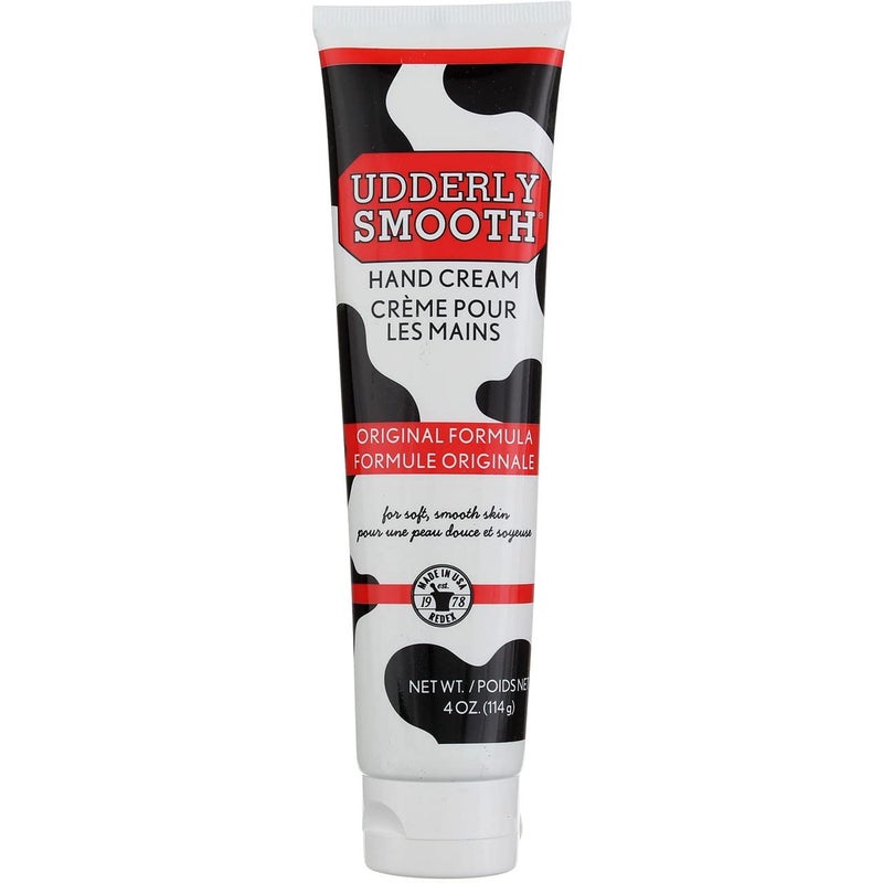 Udderly Smooth Hand Cream, Original Formula for Rough Dry Skin, Fast-Absorbing 24-Hour Moisturization, 4 oz (Pack of 2) - Image 1