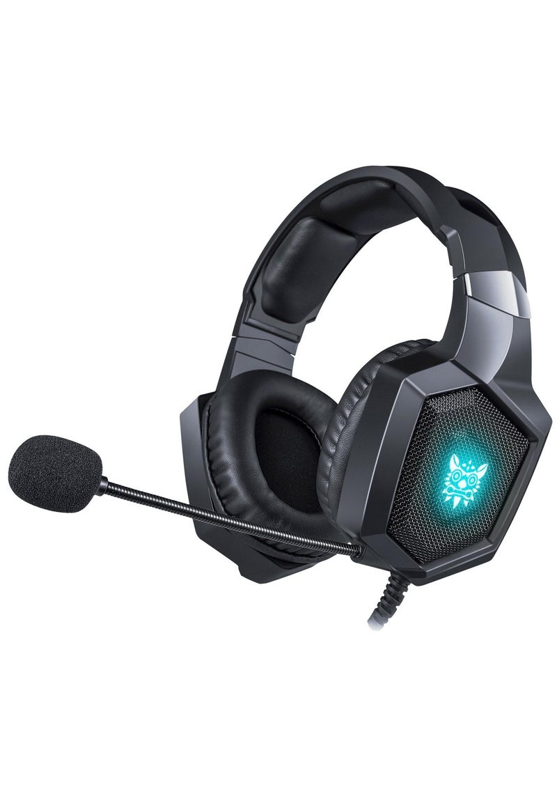 onikuma K8 Black Gaming Wired Headphones - Image 1