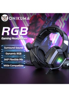 onikuma K8 Black Gaming Wired Headphones  - Image 2