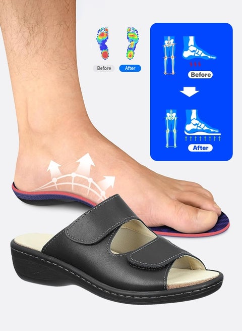 【Suitable for foot swelling】Arch support correction and adjustment slippers