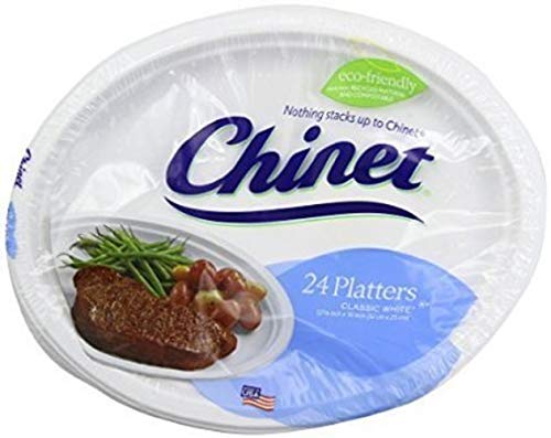 Chinet Chinet Premium 12 58 x 10Inch Paper Platters 24 ct  2 Pack 