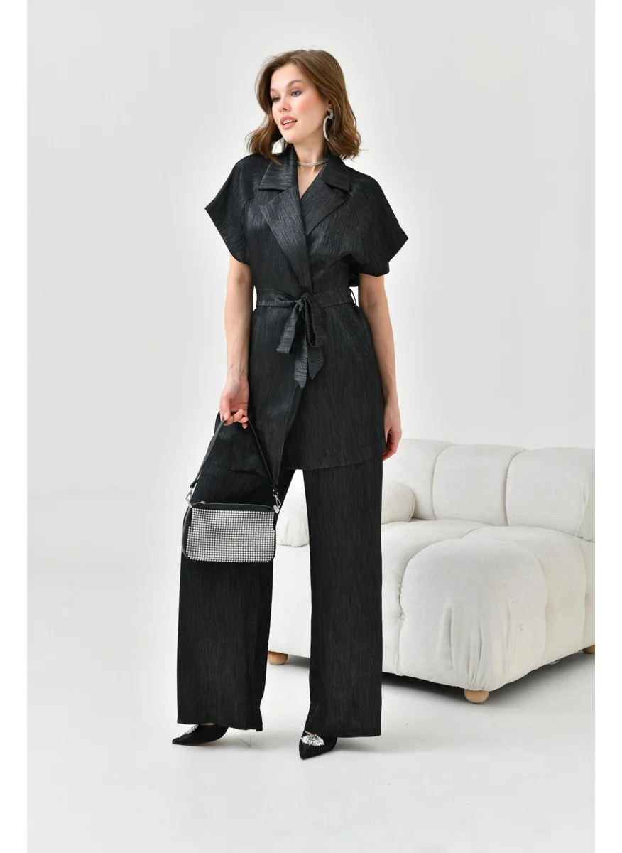Garmi Women's Tied Vest Set Black