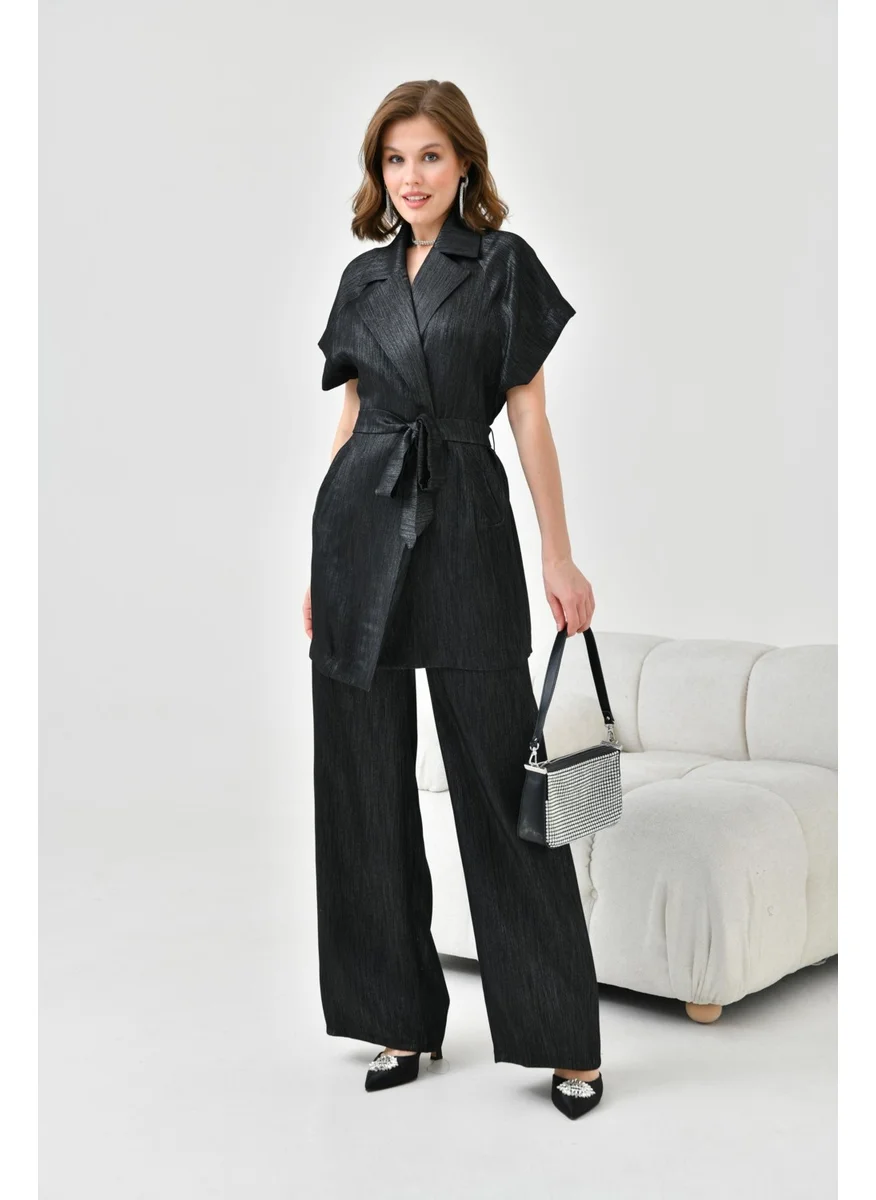 Garmi Women's Tied Vest Set Black