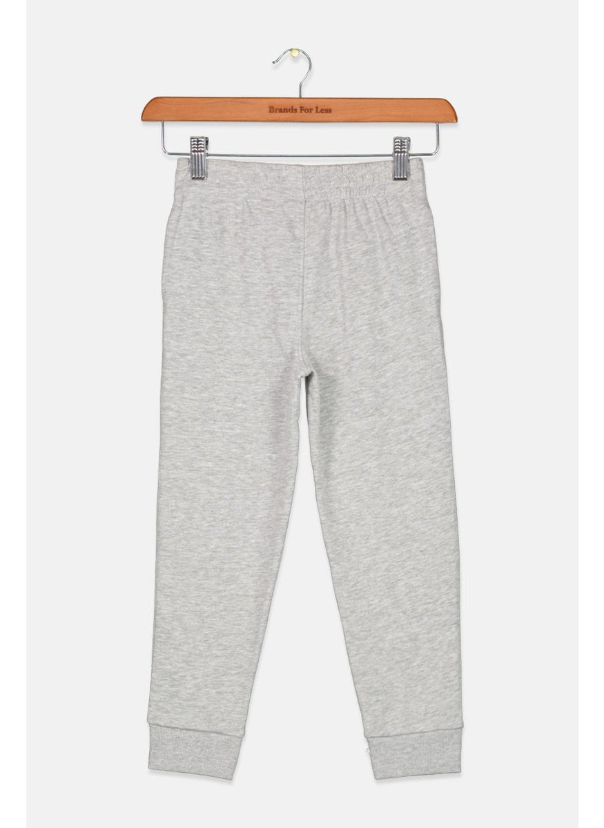 PUMA Kids Boy Brand Logo Jogger Pants, Light Heather Grey  - Image 2