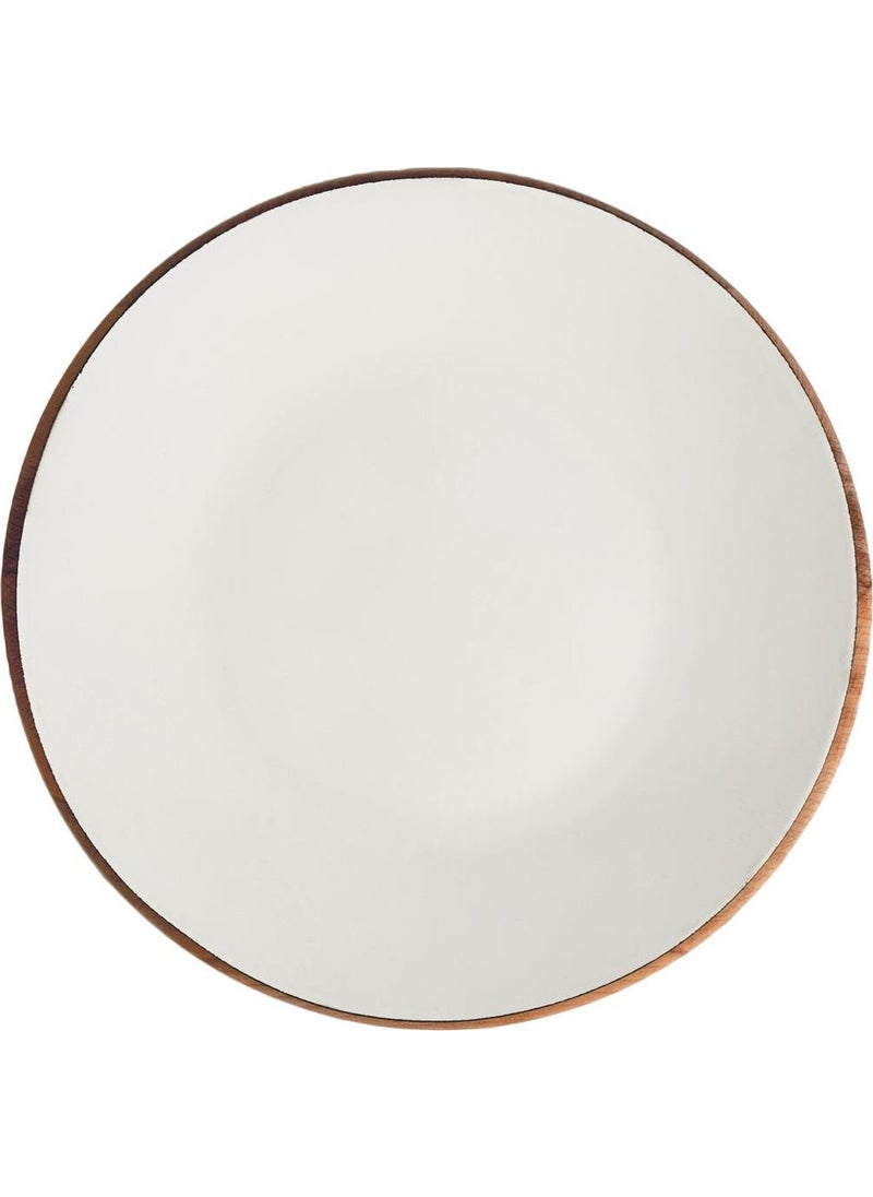 Lava Casting Round Serving Plate and Beech Serving Wood. Inside Sable Diameter (Ø) 25cm.  - Image 2