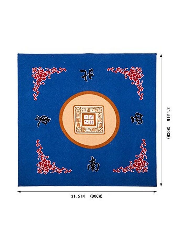 THY COLLECTIBLES Universal Mahjong/Paigow/Card/Game Table Cover Blue Mat 31.5" X 31.5" (80Cm X 80Cm) - Image 3