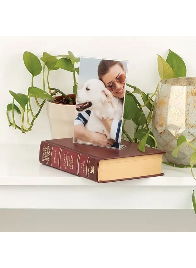 6 Pack 4x6 Inch Acrylic Picture Frames Vertical Display Box For Medals Photos Tabletop Modern Home Decor - Image 2