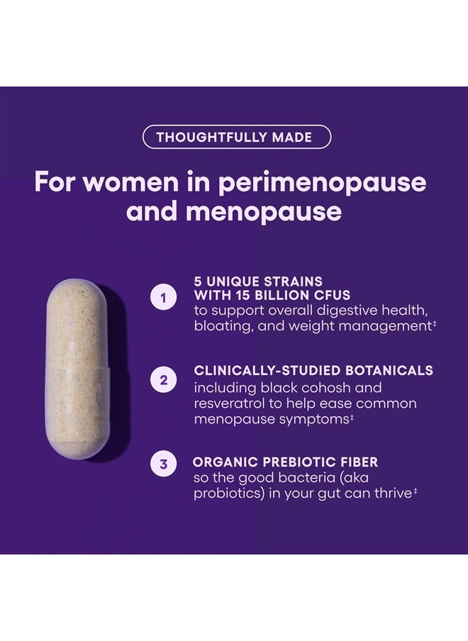 Physician's CHOICE - Menopause Probiotic Supplement for Women - Supports Hormone Balance, Hot Flashes, Night Sweats, Weight Management, Bloating & Gut Health - with Black Cohosh, Resveratrol+ - 30ct - Image 1