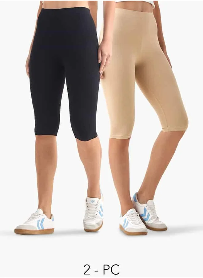 فاف Cycling Shorts Pack Of 2 For Female