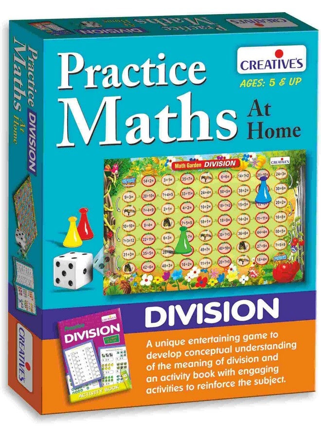 Creative's Practice Math at Home Division | Learning Board Game | Math Board Game for Kids | Children Activity Game | Reinforce Math Skills for Kids | Ages 5 & Up - Image 1