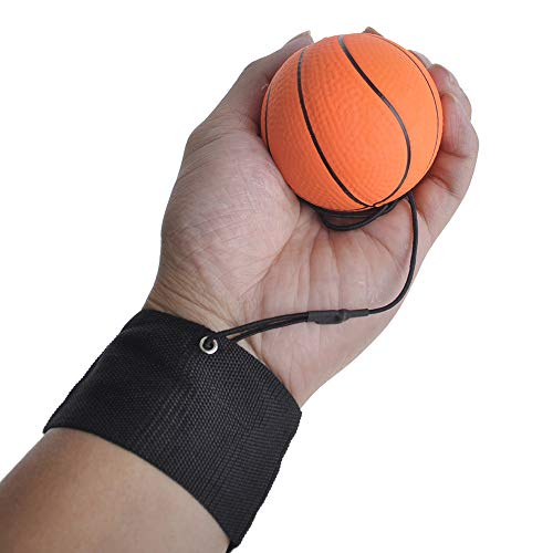 GOGO Pack of 6 Rubber Bouncy Balls with Wrist Strap & String for Finger Exercise - Image 4