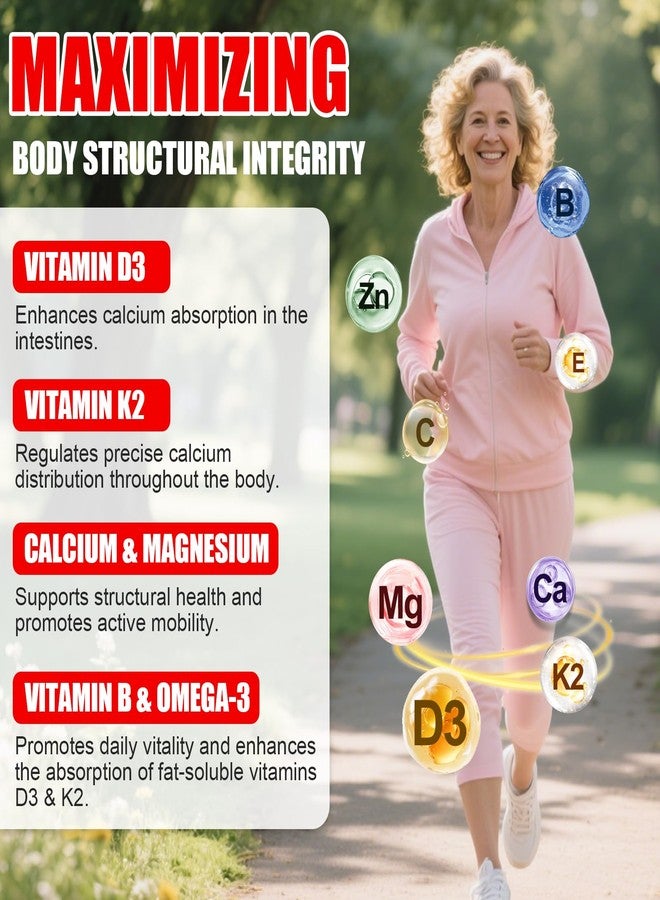 BSSTABBON Organic Women's D3 K2 Vitamin Gummies: D3 10000 IU Vegan Multivitamins Summing مع فيتامينات B12 B6 B9 بالإضافة إلى المغنيسيوم والأوميغا والزنك والكالسيوم - لدعم المناعة والطاقة والبشرة (120 قطعة) - Image 2