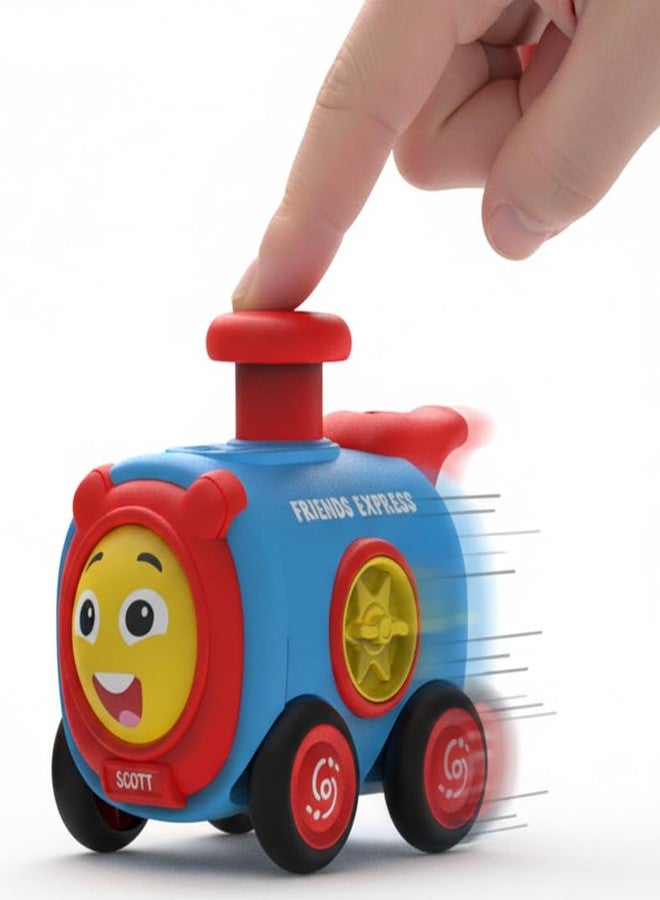 innovitoy لعبة قطار Innovitoy Friends Express للأطفال، لعبة دفع وانطلاق بتصميم كرتوني ملون، لعبة حركية مزودة بصافرة، أفضل هدية للأطفال من عمر 3 سنوات فما فوق - Image 1