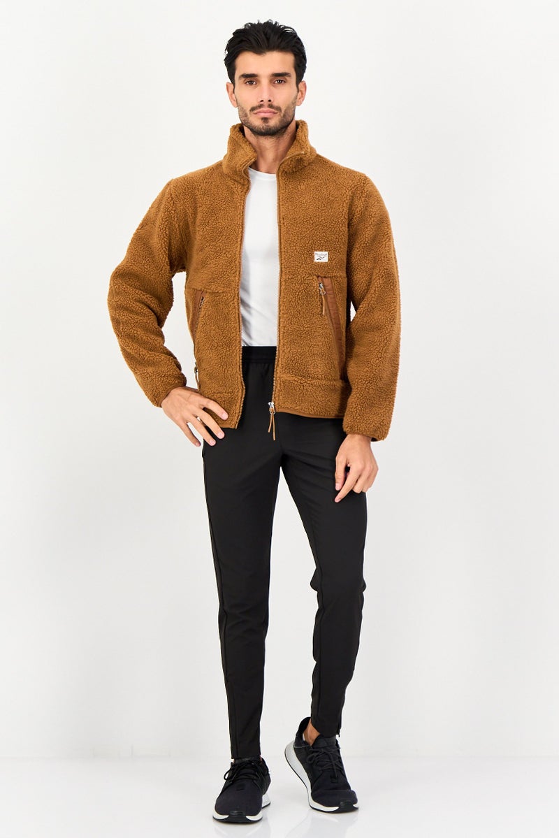 Reebok Men Sportswear Fit Long Sleeve Outdoor Jacket, Brown - Image 2