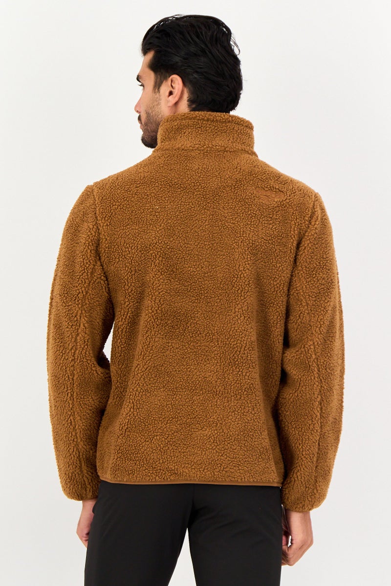 Reebok Men Sportswear Fit Long Sleeve Outdoor Jacket, Brown - Image 4