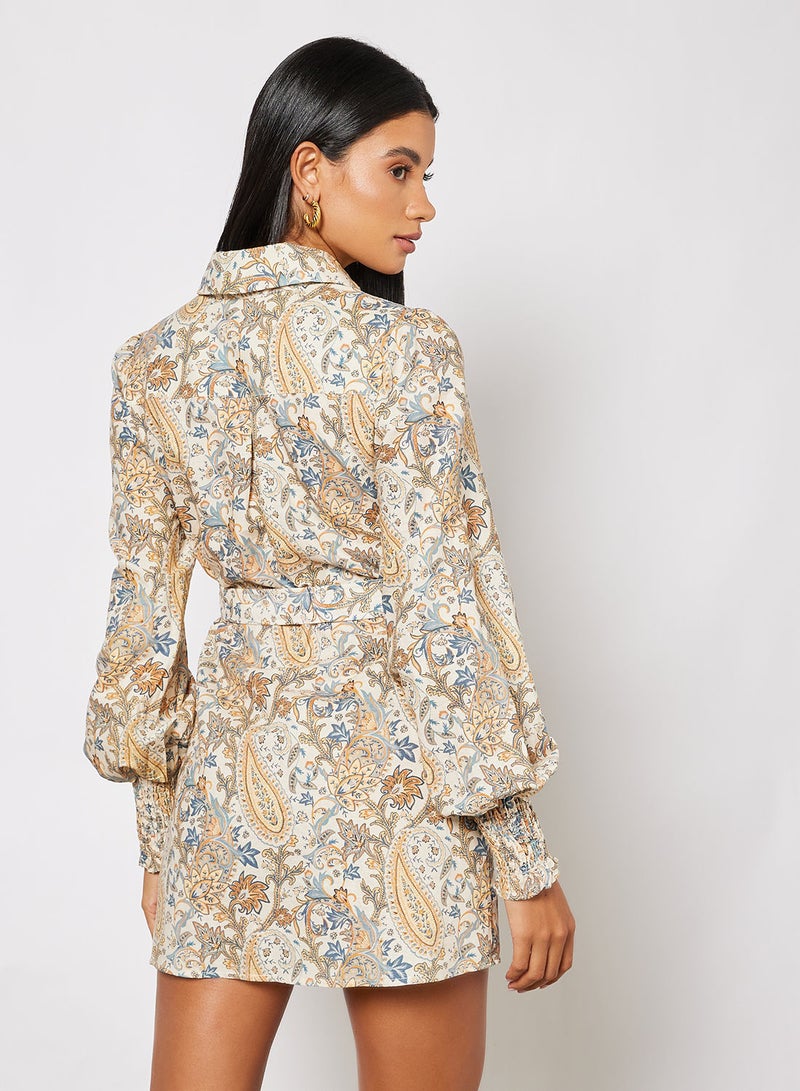 Charlie Holiday. Paisley Mini Shirt Dress - Image 2