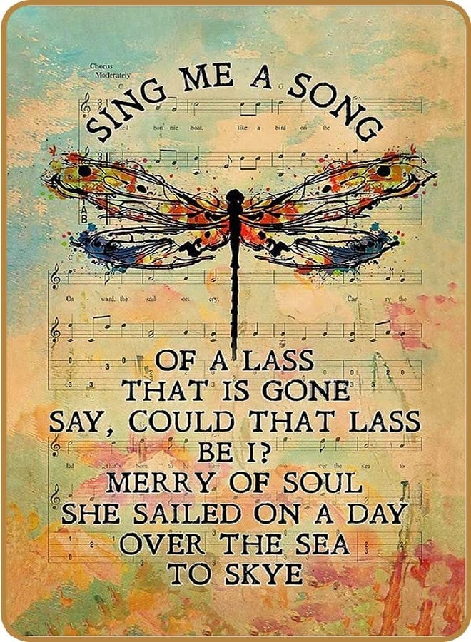 Bestylez Home Office Kitchen Sign Outlander decor Gifts For Women Girls Mom - Sing Me a Song of a Lass, 12 x 8 Inch (519) - Image 1