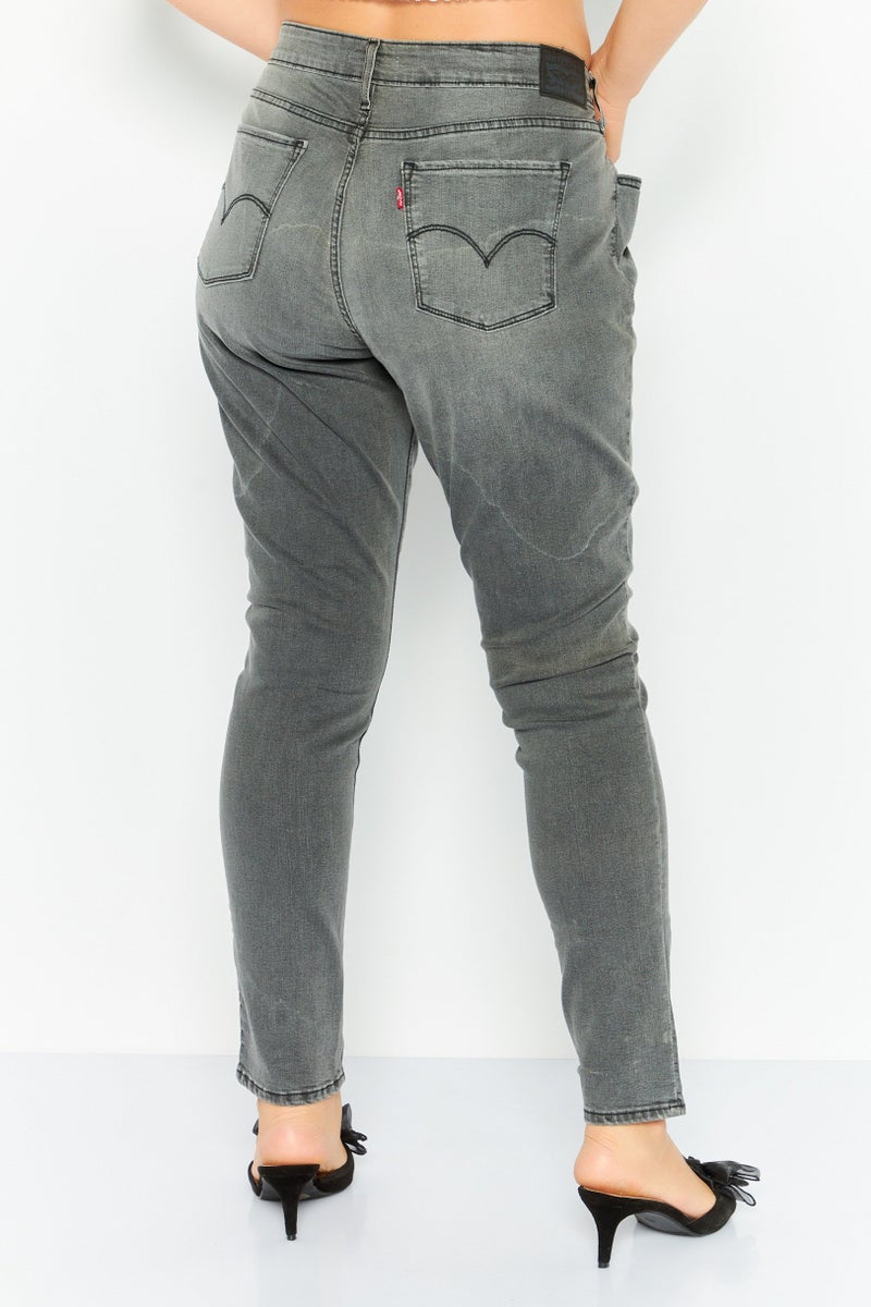 Levi's جينز دنيم ضيق للنساء، رمادي - Image 4