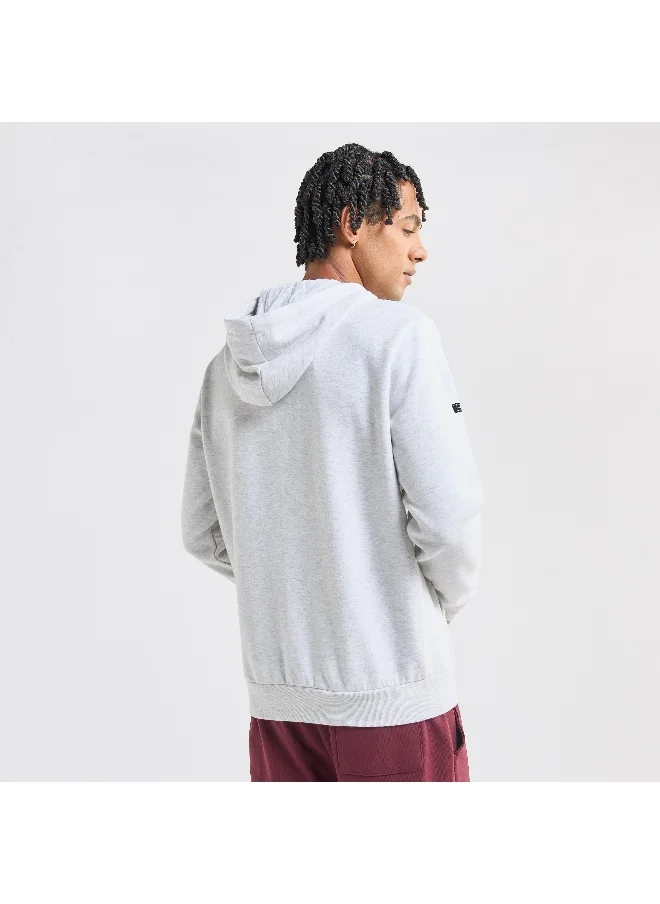 Splash FAV Embossed Hooded Sweatshirt with Long Sleeves and Kangaroo Pockets