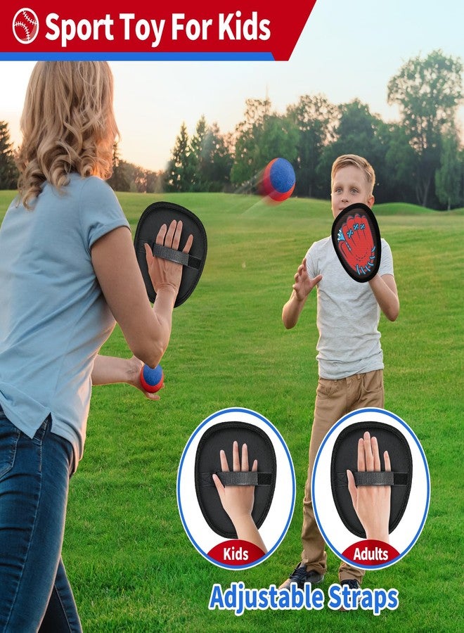 spring flower SpringFlower 4 Pack Catch and Toss Game, Toddler Catch Ball Game Set, Kids Baseball Beach Outdoor Pool Game Toy for Kids, Boys & Girls Toy for Kids Toddlers, Fun Idea Gift - Image 2