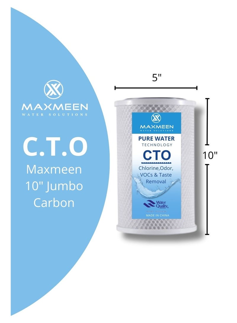 ماكسمين غيار فلتر مياه كربون 10 بوصة جامبو –  ماكسمين – لإزالة الكلور والروائح - Image 1