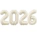 BBPOOL Cream 2026 Balloons 40 Inch Cream White 2026 Number Balloon Foil New Year Balloon Numbers for New Years Eve Party Graduation Party Decoration - Image 2