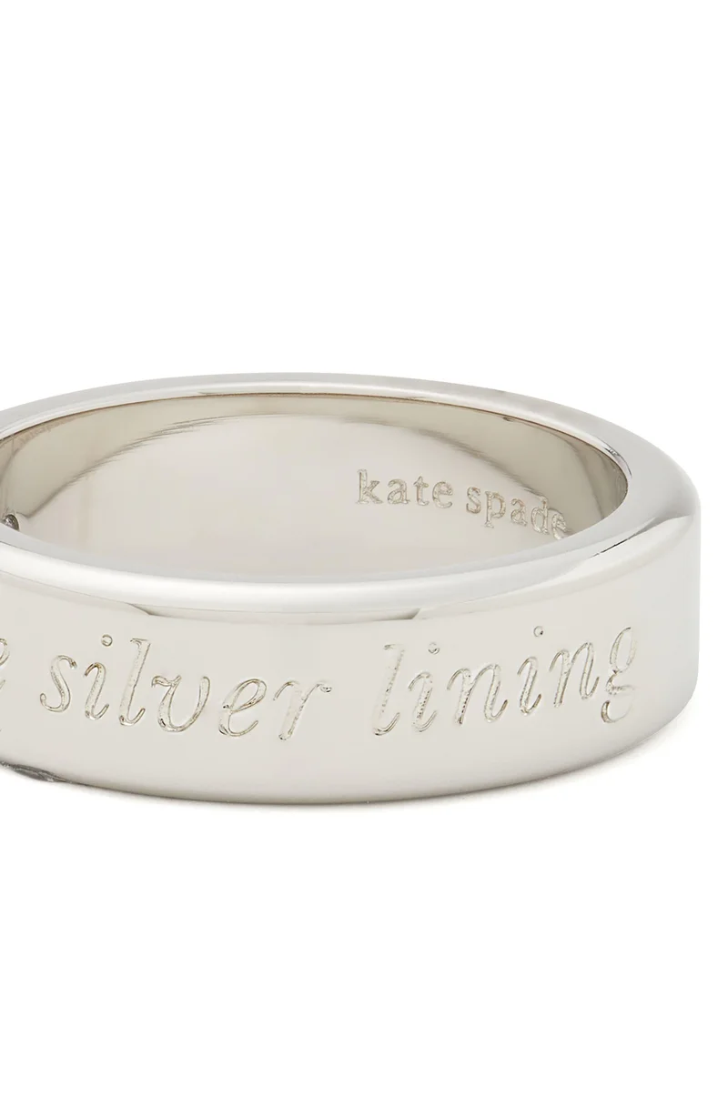 Kate Spade Find The Silver Lining Idiom Ring