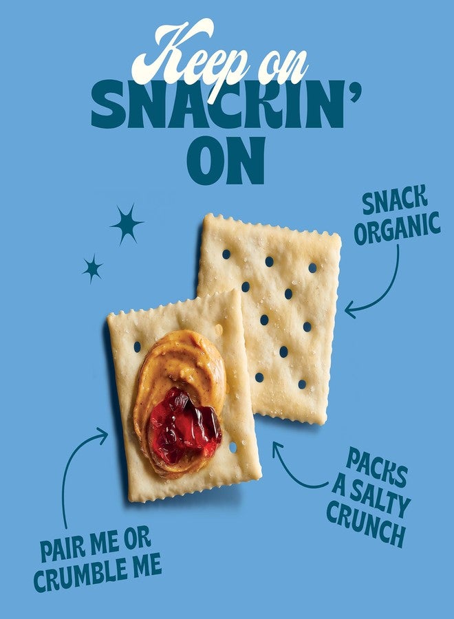 Back to Nature Organic Saltine Crackers, Non-GMO, Vegan Friendly Snack Cracker, Made with Wheat Flour & Sea Salt, Snack Happy, 5.5 oz Box - Image 2