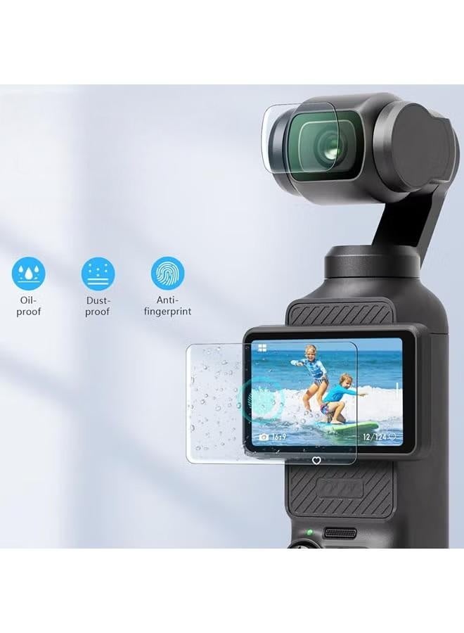 DJI OSMO Pocket 3 Accessory Kit, Silicone Protective Case Cover, Tempered Glass Screen Protector, Lens Protector - Image 3