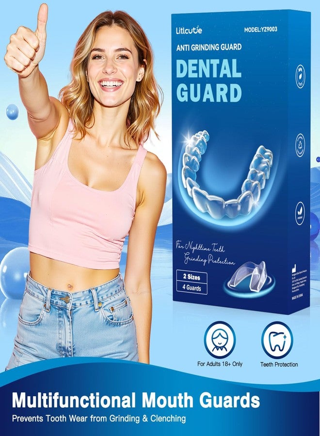 Litlcutie Anti Grinding Guard, Night Guard for Grinding Teeth at Night, Mouth Guard for Sleeping, 2 Sizes (4 Pack,Transparent - Image 4