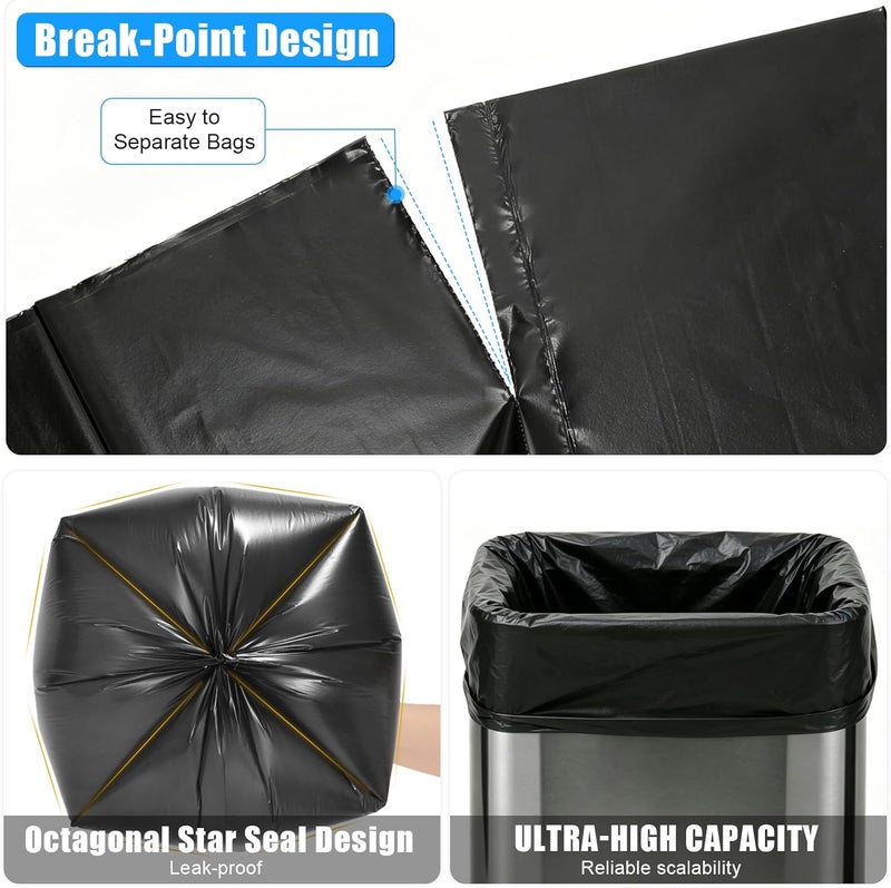 SWIHELP Tall Kitchen Trash Bags 13 Gallon Garbage Bags 50 Liters Plastic Trash Can Liners Waste Basket Bin Liners for Home Office Outdoor 160 Counts - Image 4