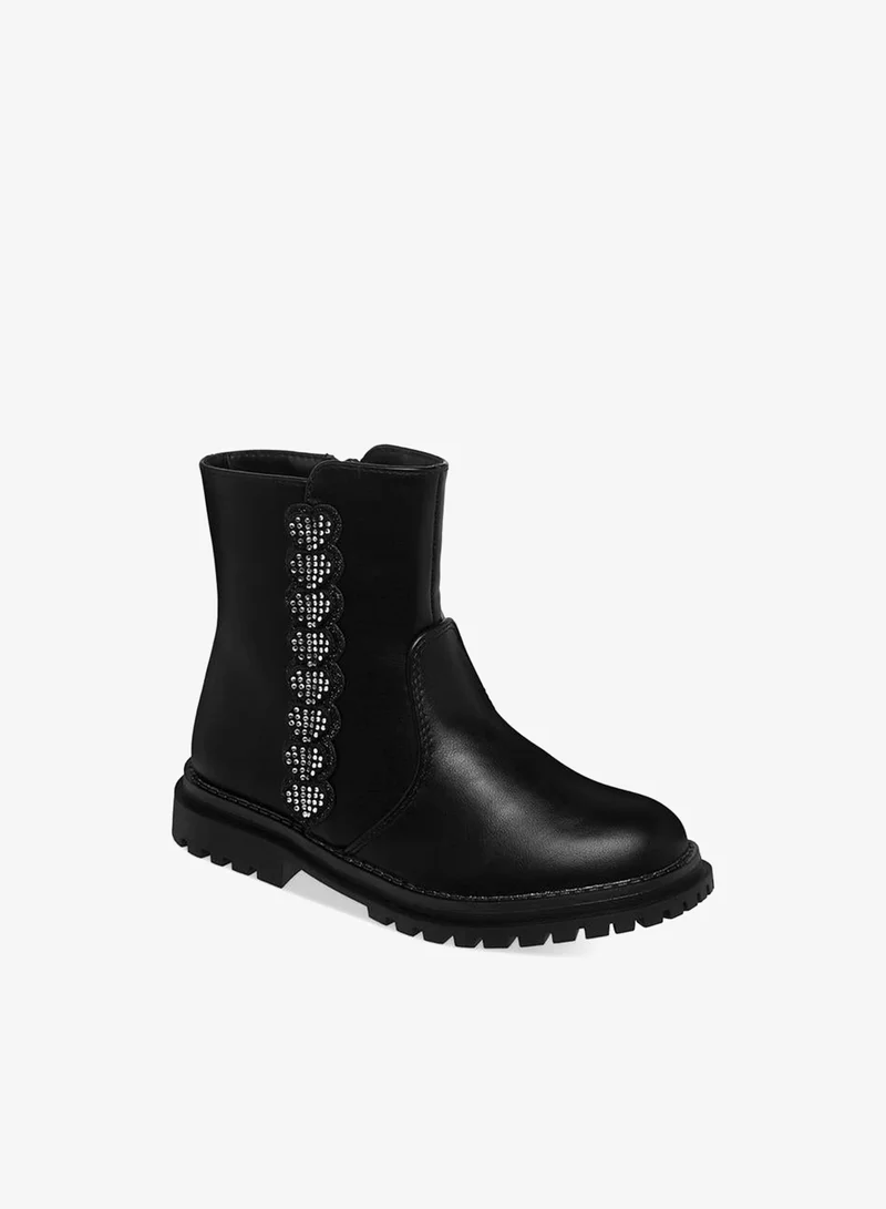 Celeste Girls Embellished High Cut Boots