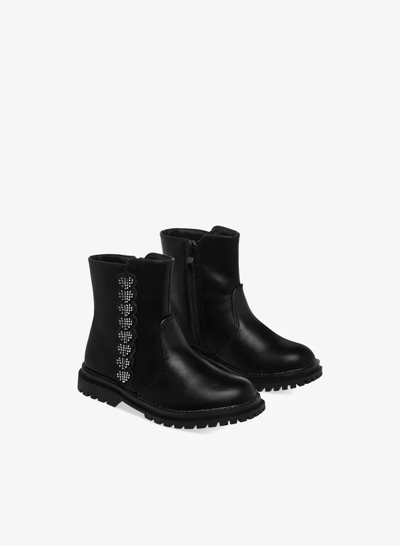 Celeste Girls Embellished High Cut Boots
