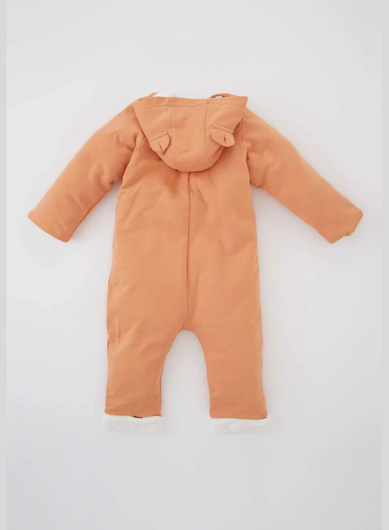 DeFacto BabyGirl Regular Fit Hooded Long Sleeve Knitted Overalls