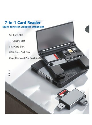 Universal OTG Card Reader - 7-In-1 Multifunctional Adapter with Type C Compatibility - All-in-One Solution for Smart Devices, Digital Cameras - Lightning-fast Data Transfer, Durable Storage Box - pzsku/Z58DEA8EBA67DC1D2BBF7Z/45/_/1723081857/8e4c84be-f22f-4e72-bd88-30450250924f