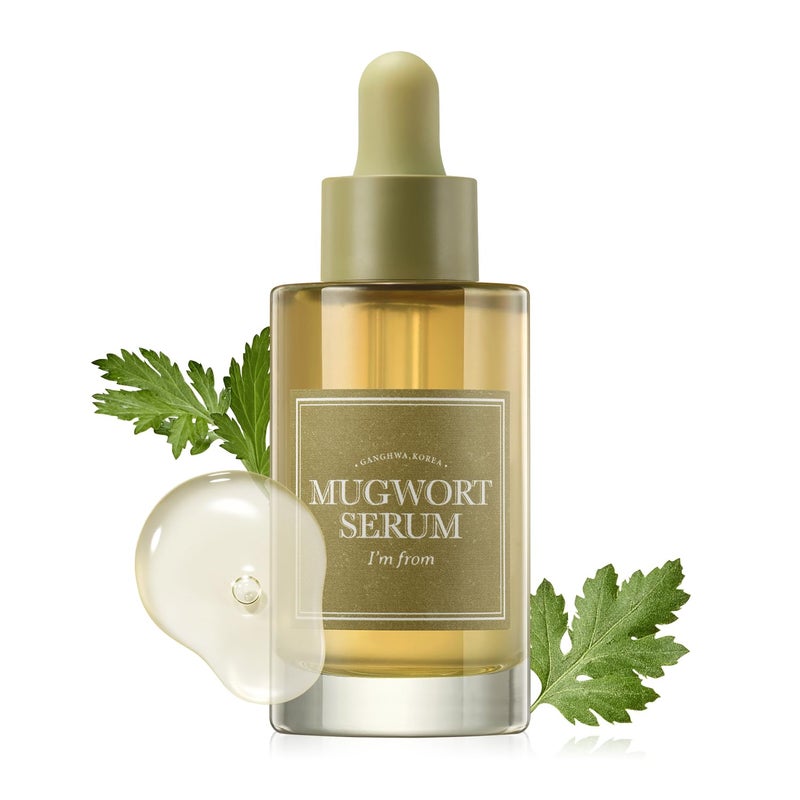 I'm from Mugwort Serum, 57% Calming serum for face with 57% Korean mugwort extract great for soothing, Sensitive, irritated skin, Water gel texture without stickiness, 1.01 fl.oz / 30ml