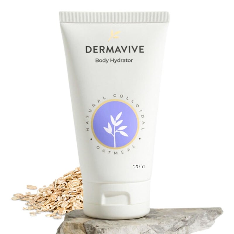 Dermavive Oatmeal Body Hydrator  Colloidal Oatmeal Moisturizing Oil for Dry Flaky  Sensitive Skin  Nourishing AfterShower Body Oil for Kids Teens  Adults  120ml 405 fl oz