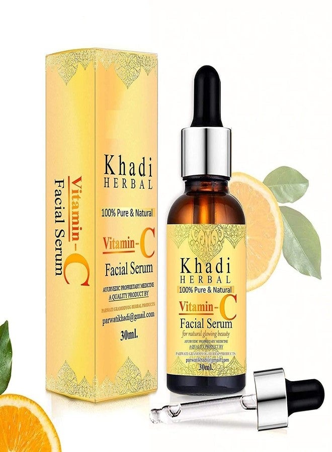 Khadi Herbal Herbigiri Herbal Vitamin C Facial Serum for Natural Glowing Beauty | Infused with Hyaluronic acid and Vitamin C | 30ml (Pack of 1) - Image 1