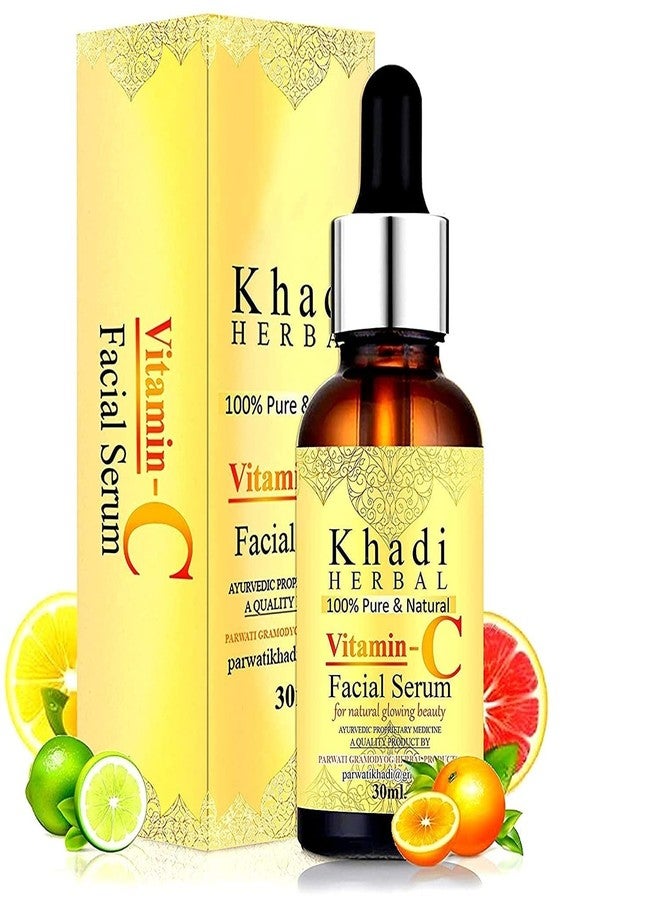 Khadi Herbal Herbigiri Herbal Vitamin C Facial Serum for Natural Glowing Beauty | Infused with Hyaluronic acid and Vitamin C | 30ml (Pack of 1) - Image 4