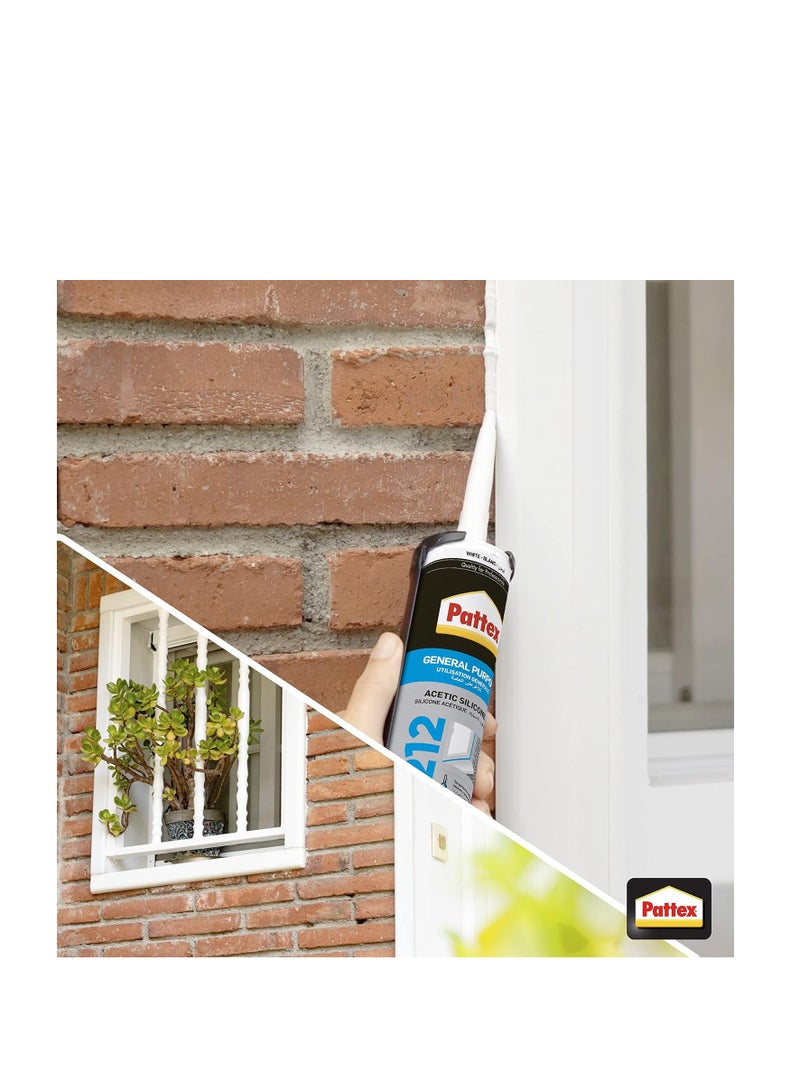 باتكس خرطوشة مانعة للتسرب من السيليكون باللون الأبيض للاستخدام الداخلي والخارجي سعة 280 مل - Image 2