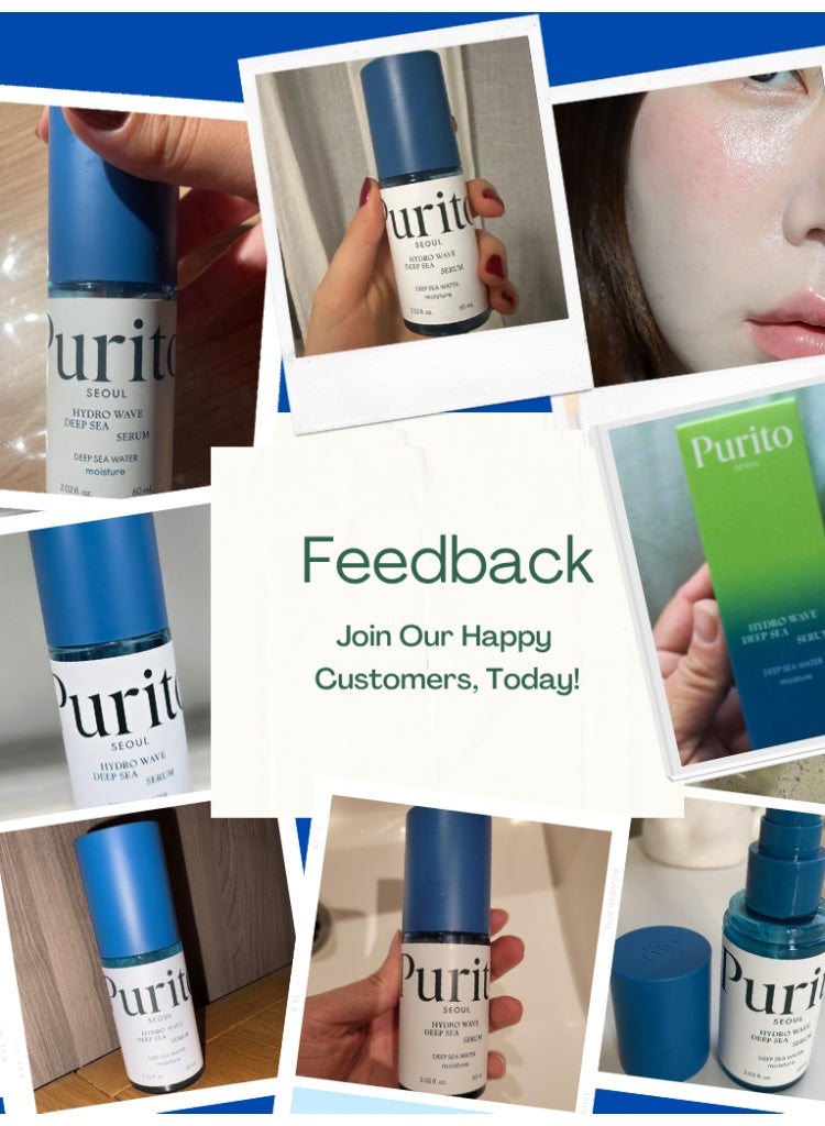 بوريتو جفاف وبشرة باهتة – سيروم PURITO Hydro Wave Deep Sea للترطيب العميق وتعزيز الإشراق - Image 2