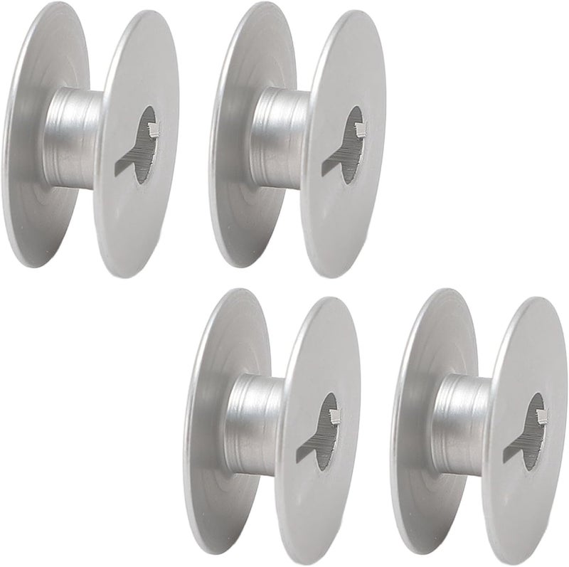 55623A Oxidized Slotted White Aluminum Sewing Machine Bobbins, Metal Sewing Bobbins, High Efficiency Grooved Design with Superior Abrasion Resistance, 100 Pack for Industrial Flatb - Image 4