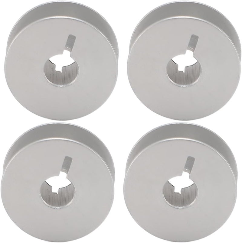 55623A Oxidized Slotted White Aluminum Sewing Machine Bobbins, Metal Sewing Bobbins, High Efficiency Grooved Design with Superior Abrasion Resistance, 100 Pack for Industrial Flatb - Image 2