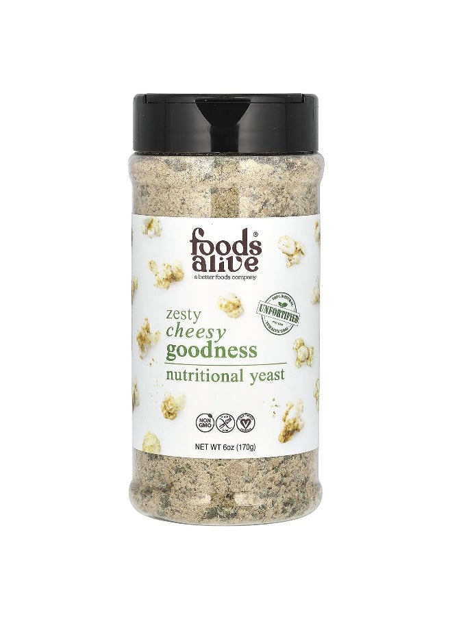 Foods Alive Foods Alive, Nutritional Yeast, Zesty Cheesy Goodness, 6 oz (170 g)  - Image 1