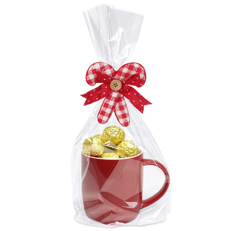 Morepack Flat Bottom Cellophane Bags,100 Pcs 7x3x12 Inches Clear Cello Bags Flat Bottom Cellophane Treat Bags for Cookie (No Side Gusset) - Image 1