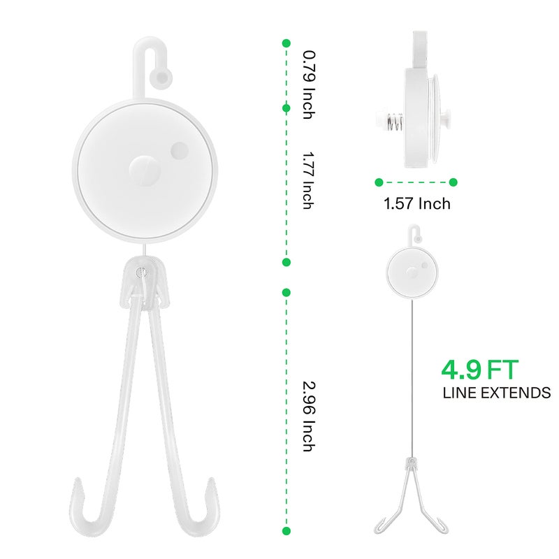 VIVOSUN 12 PCS Retractable Plant Yoyo with Stopper for Grow Support in Tent Garden or Hydroponics, White - Image 3
