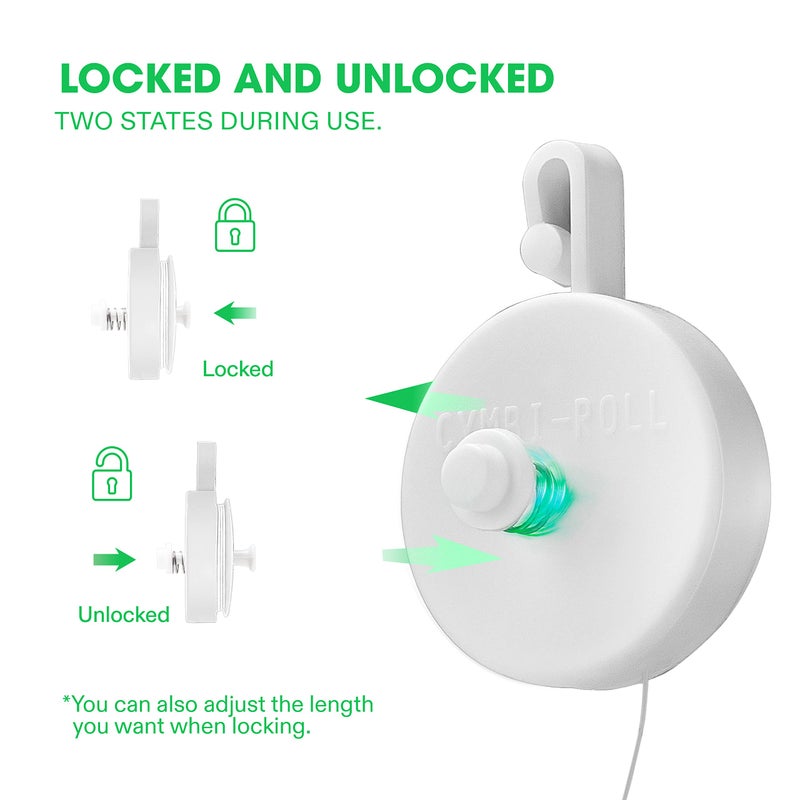 VIVOSUN 12 PCS Retractable Plant Yoyo with Stopper for Grow Support in Tent Garden or Hydroponics, White - Image 2