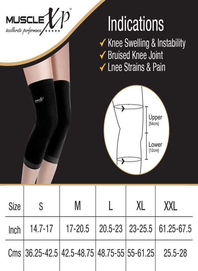 MuscleXP DrFitness+ Knee Cap & Brace Knee Compression Support For Men & Women, Gym, Cycling, Running and Exercise, Knee Brace Joint Pain Relief (Large) - Image 2