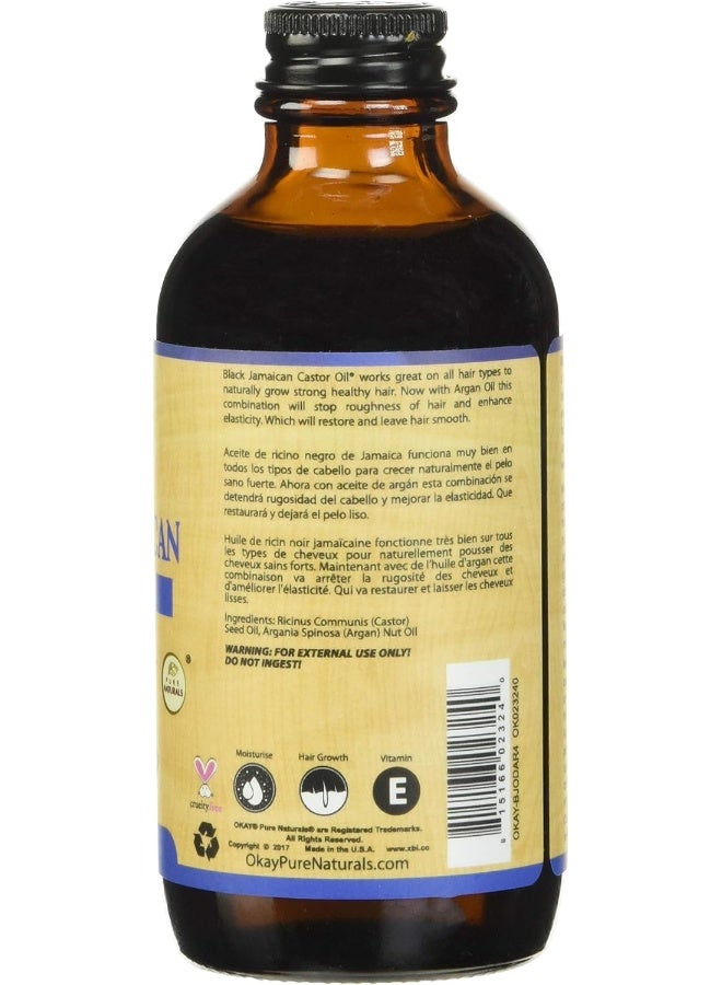 OKAY Pure Black Jamaican Castor Oil W/Argan 4Oz - Image 3
