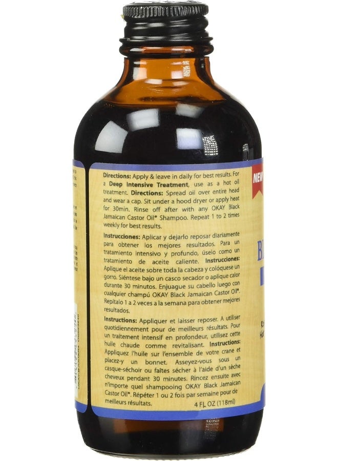 OKAY Pure Black Jamaican Castor Oil W/Argan 4Oz - Image 4